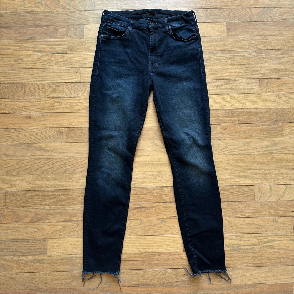 Mother High Waisted Looker Ankle Fray ‘Last Call’ Wash Denim Jeans 28